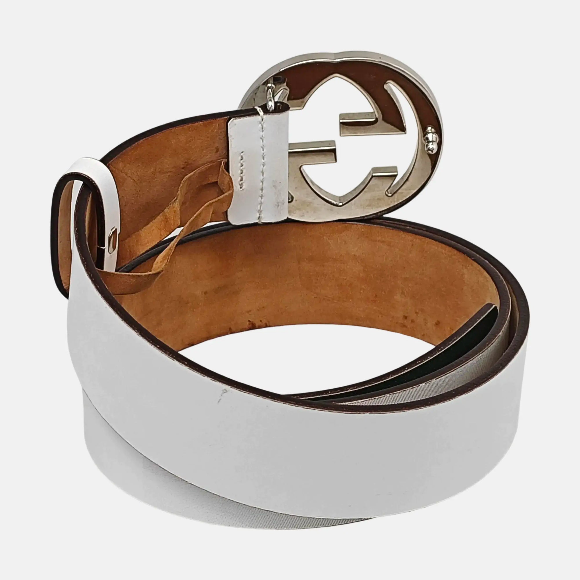 Leather Belt White