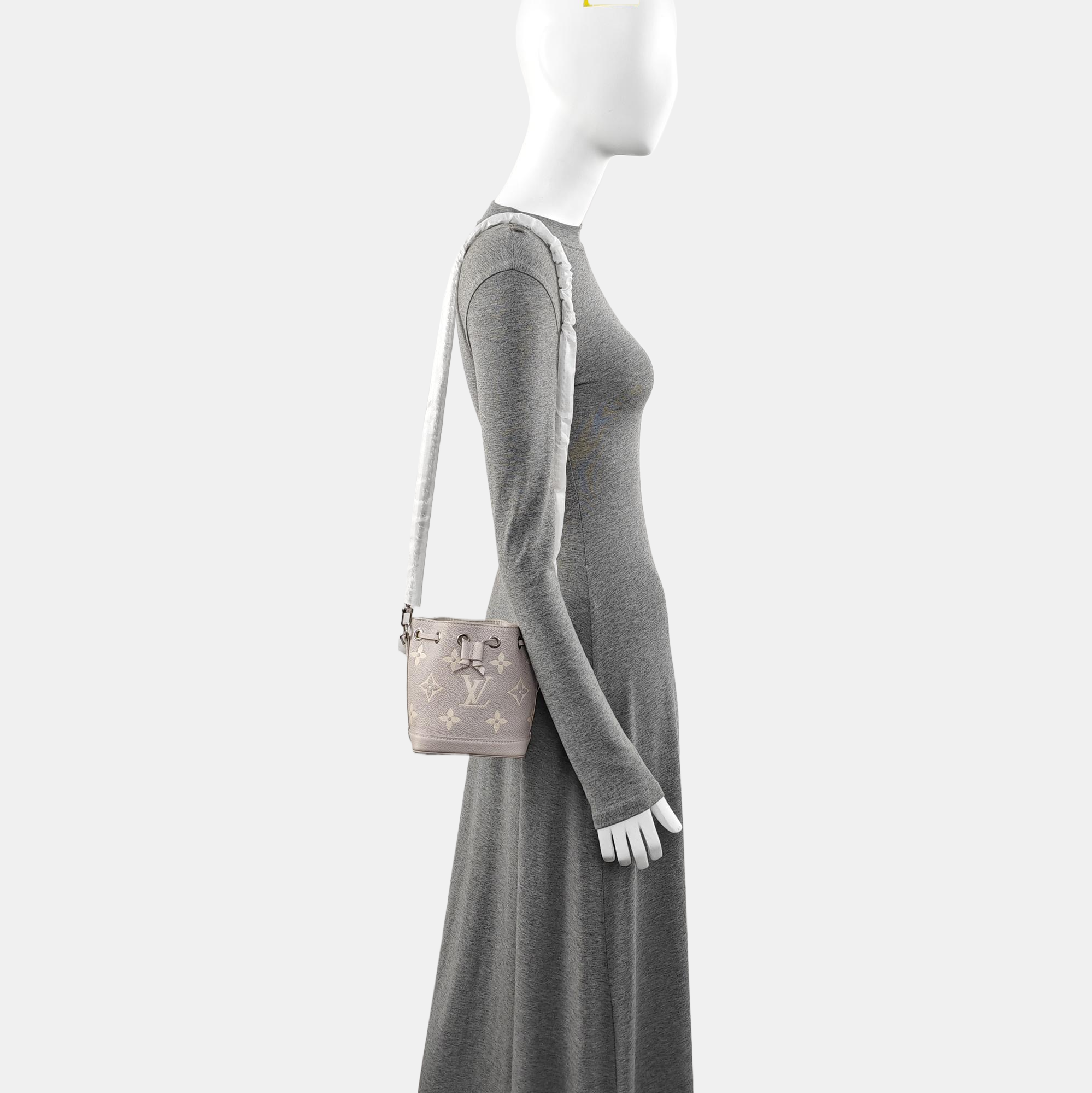 NOÉ Nano Monogram Calfskin Gray