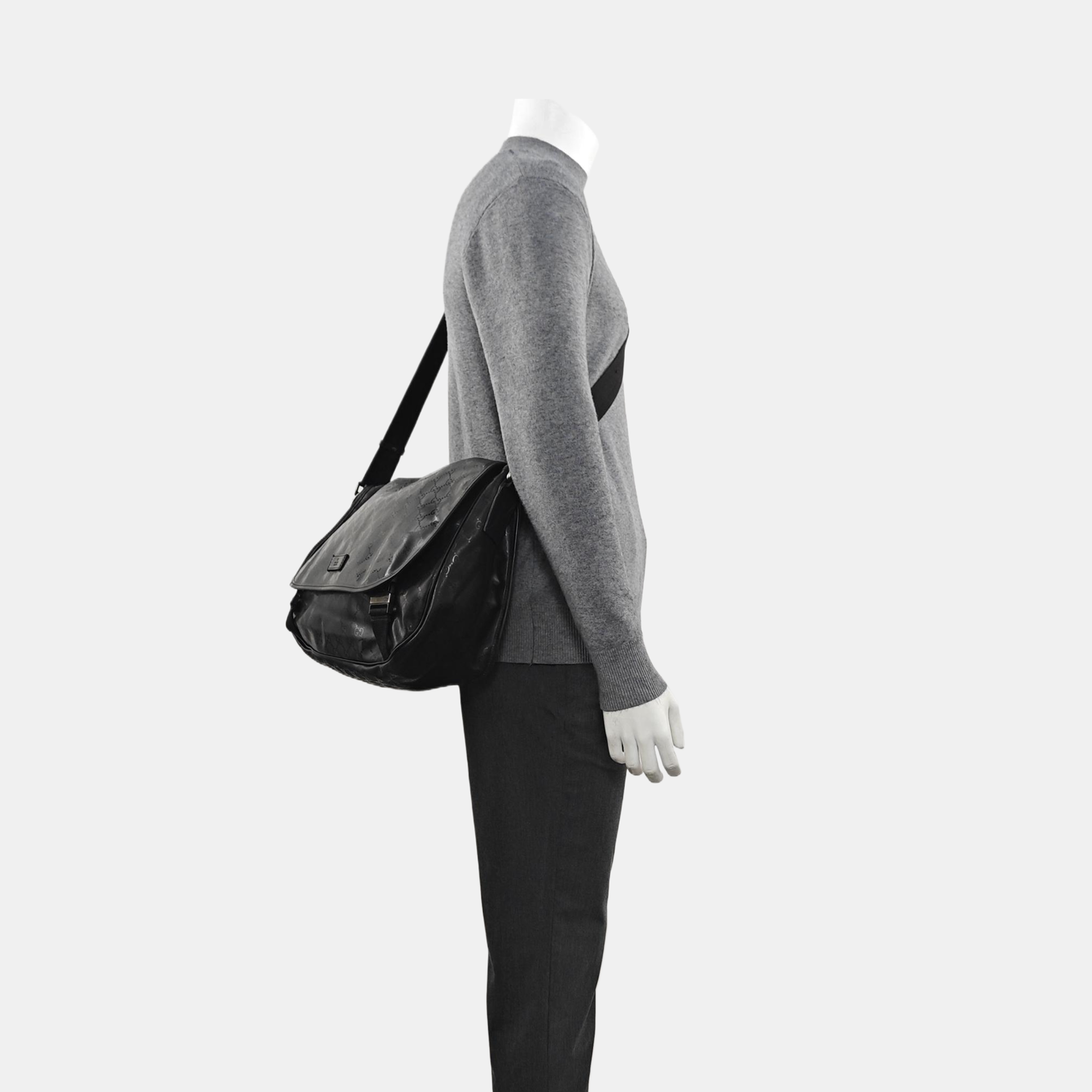 GG Imprime Monogram Coated Canvas Black