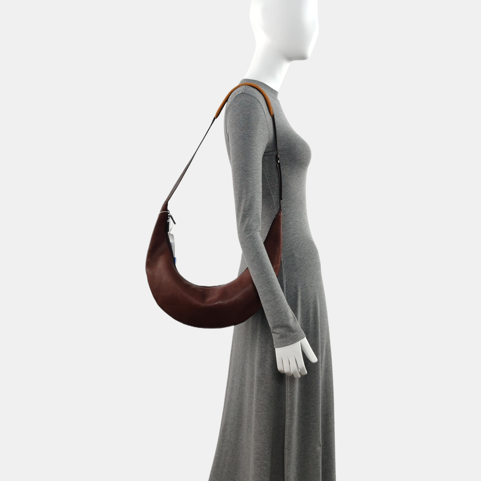 Calfskin Shoulder Bag Brown