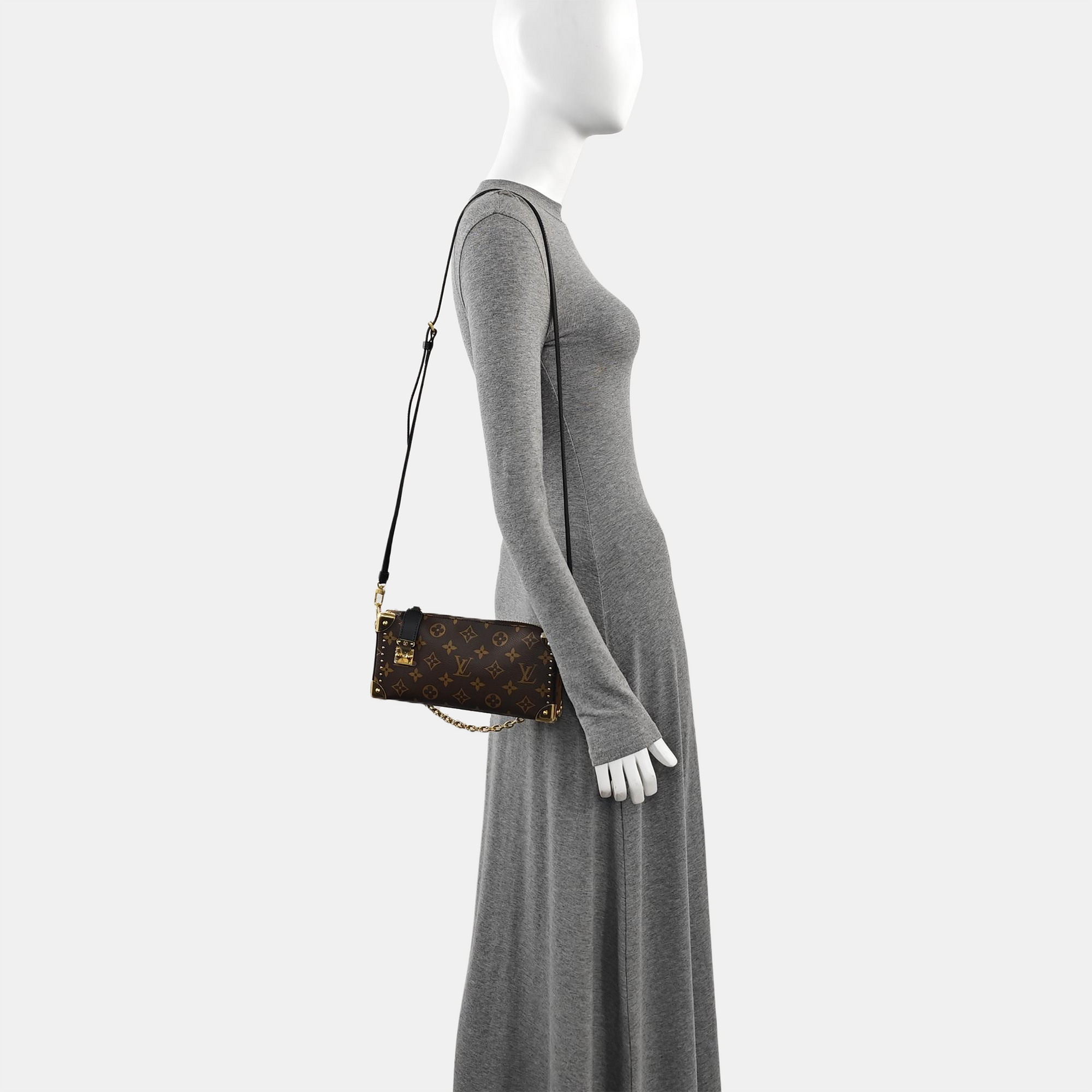 SLIM TRUNK Monogram Coated Canvas Brown