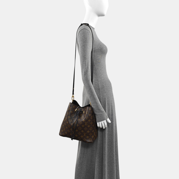 NÉONOÉ MM Monogram Coated Canvas Brown