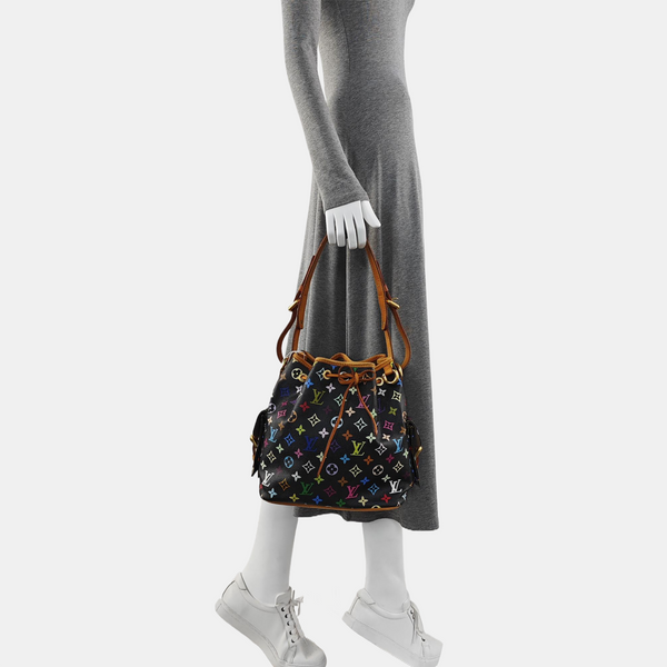 LV × TM NÉONOÉ MM Monogram Coated Canvas Black