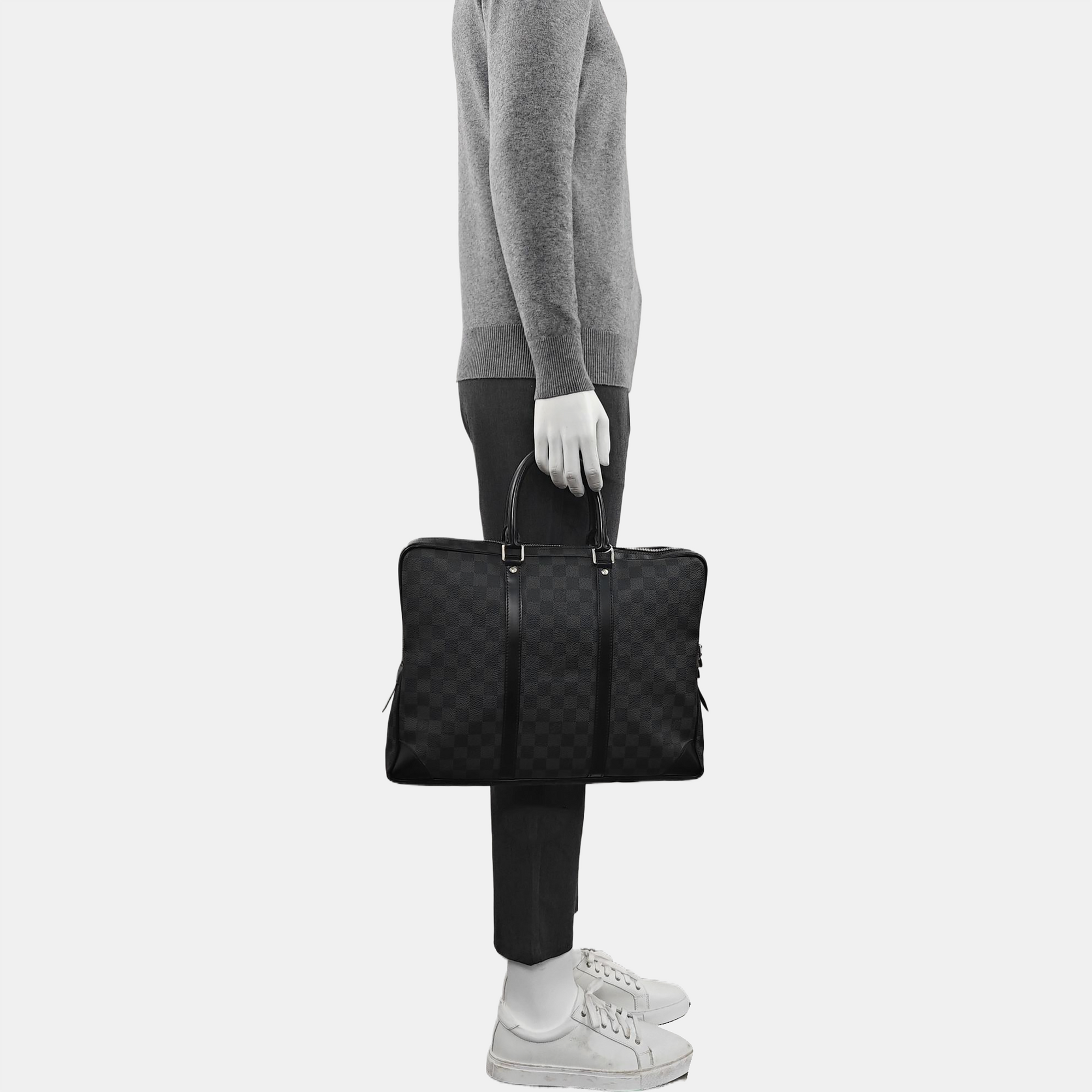 PORTE-DOCUMENTS Damier Graphite Coated Canvas Black