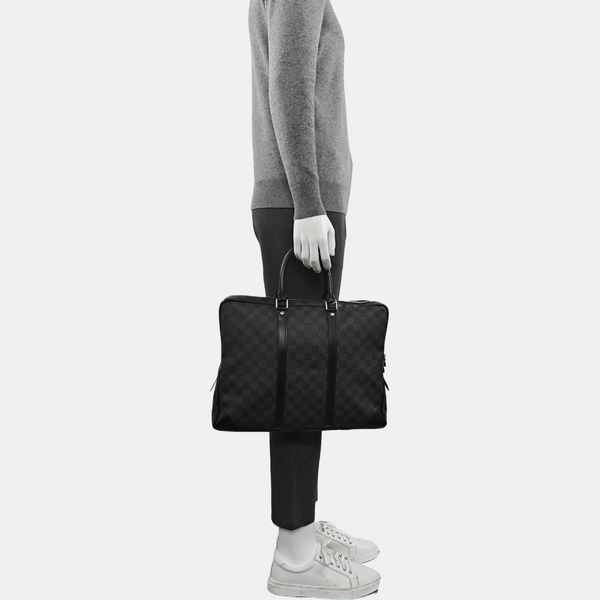 PORTE-DOCUMENTS Damier Graphite Coated Canvas Black