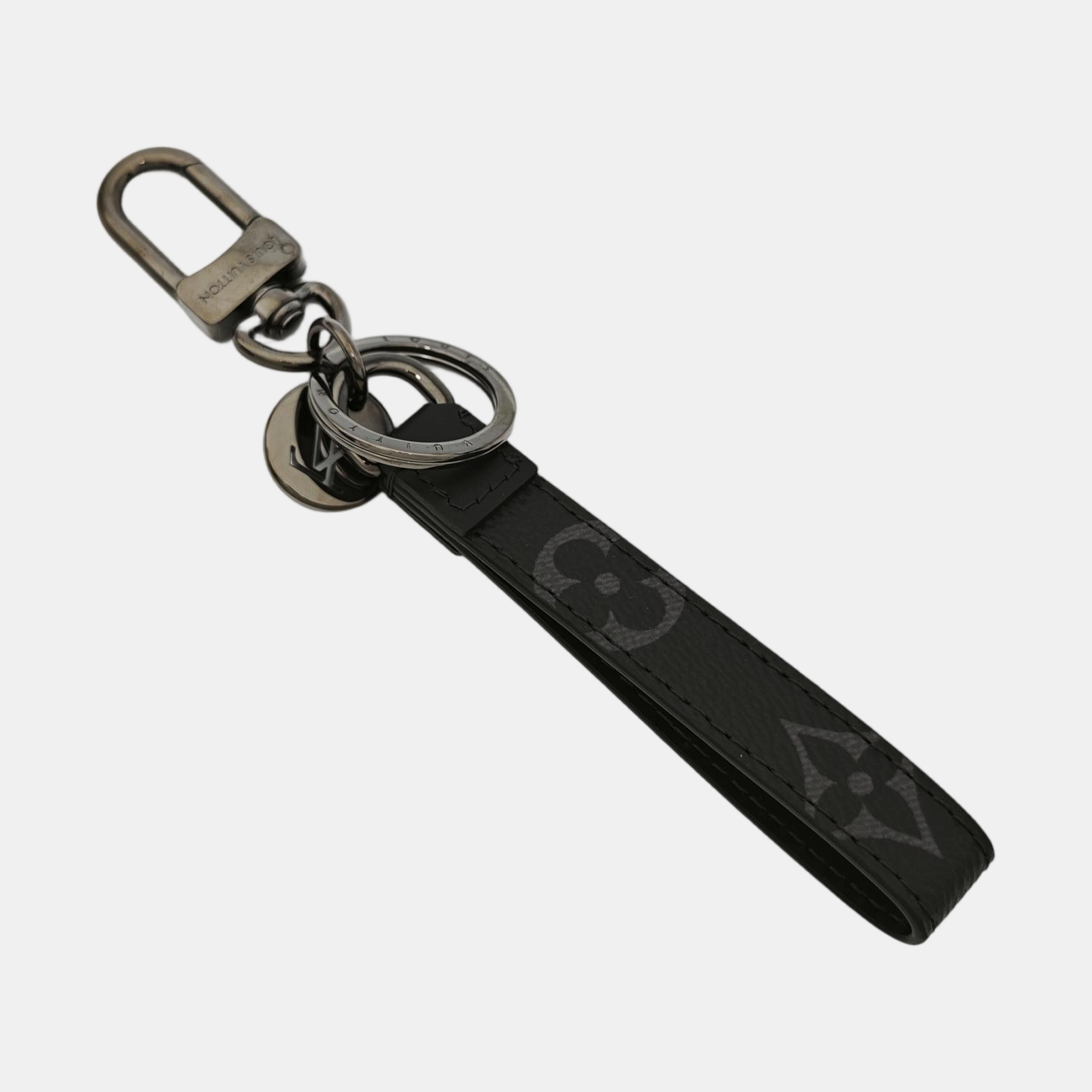 Coated Canvas Bag Charm Black