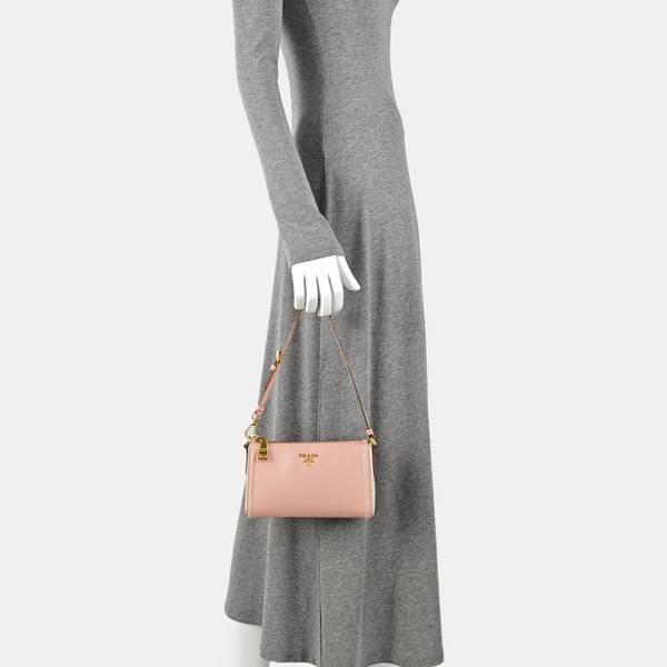 Saffiano Calfskin Top Handle Bag Pink