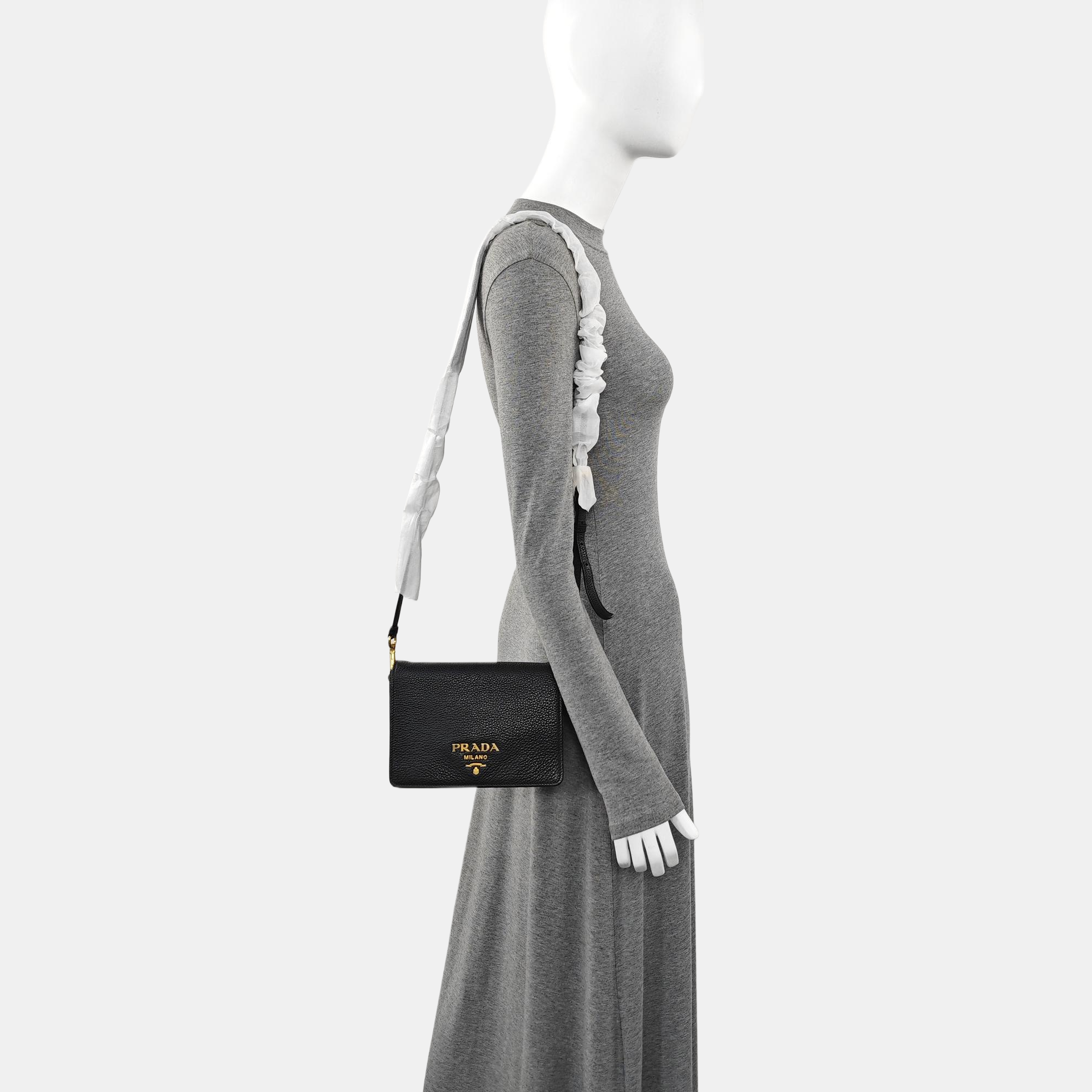 Calfskin Shoulder Bag Black