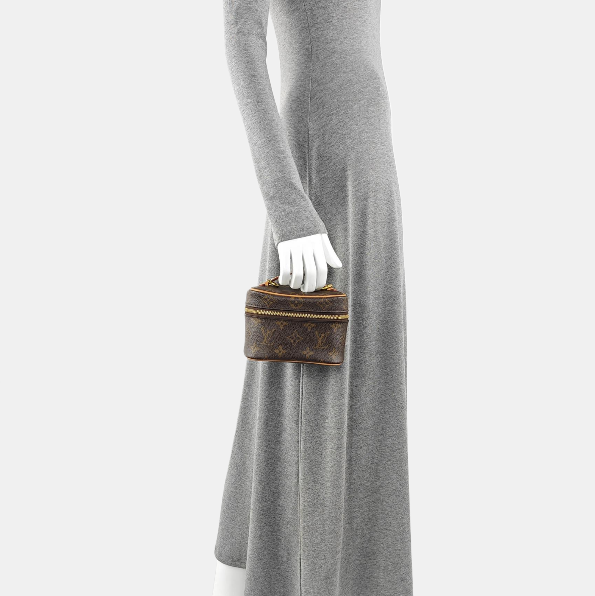 NICE Super Mini Monogram Coated Canvas Brown