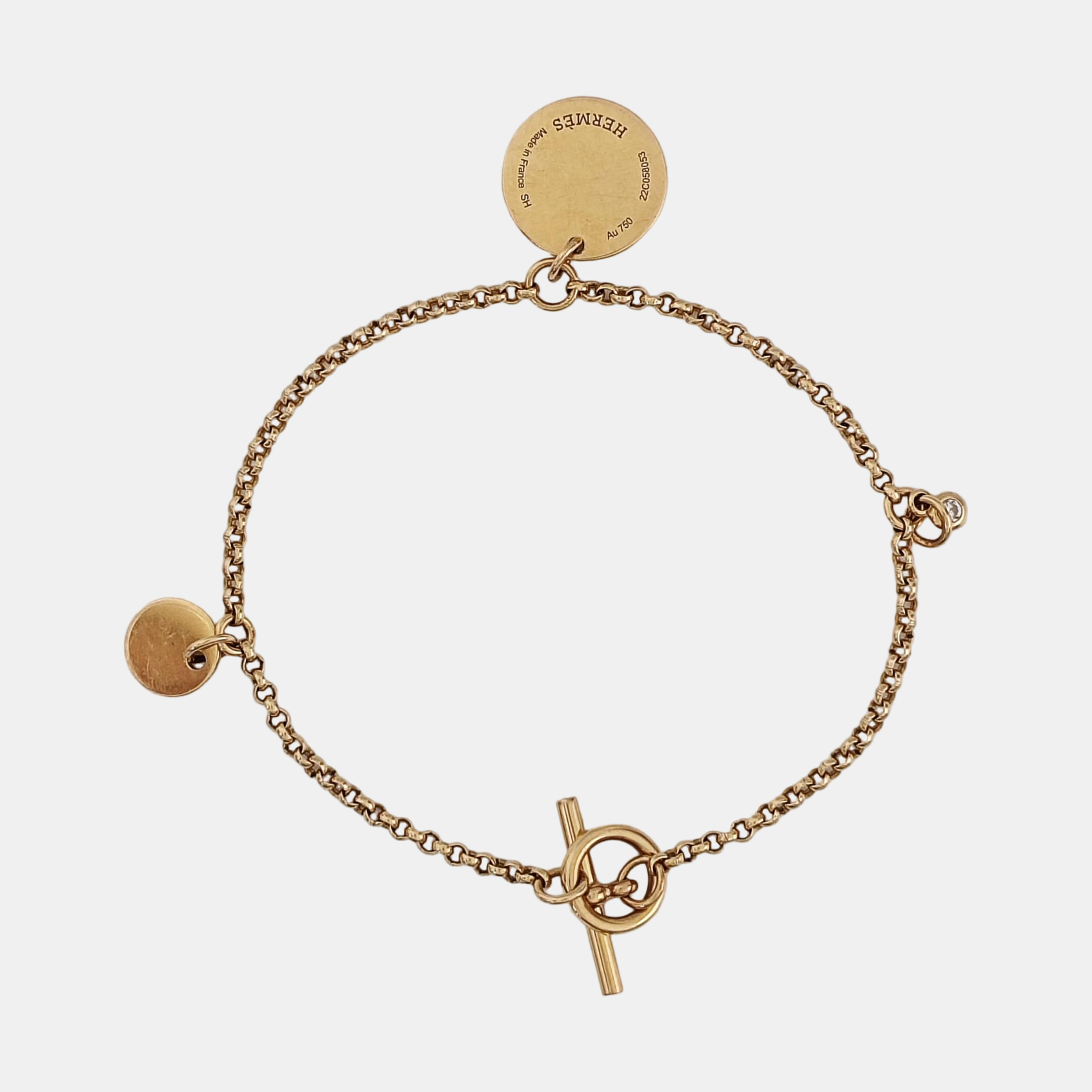 Hermes Ex-Libris 18k Rose Gold Bracelet