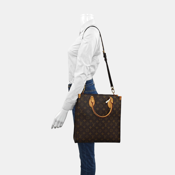 SAC PLAT MM Monogram Coated Canvas Brown
