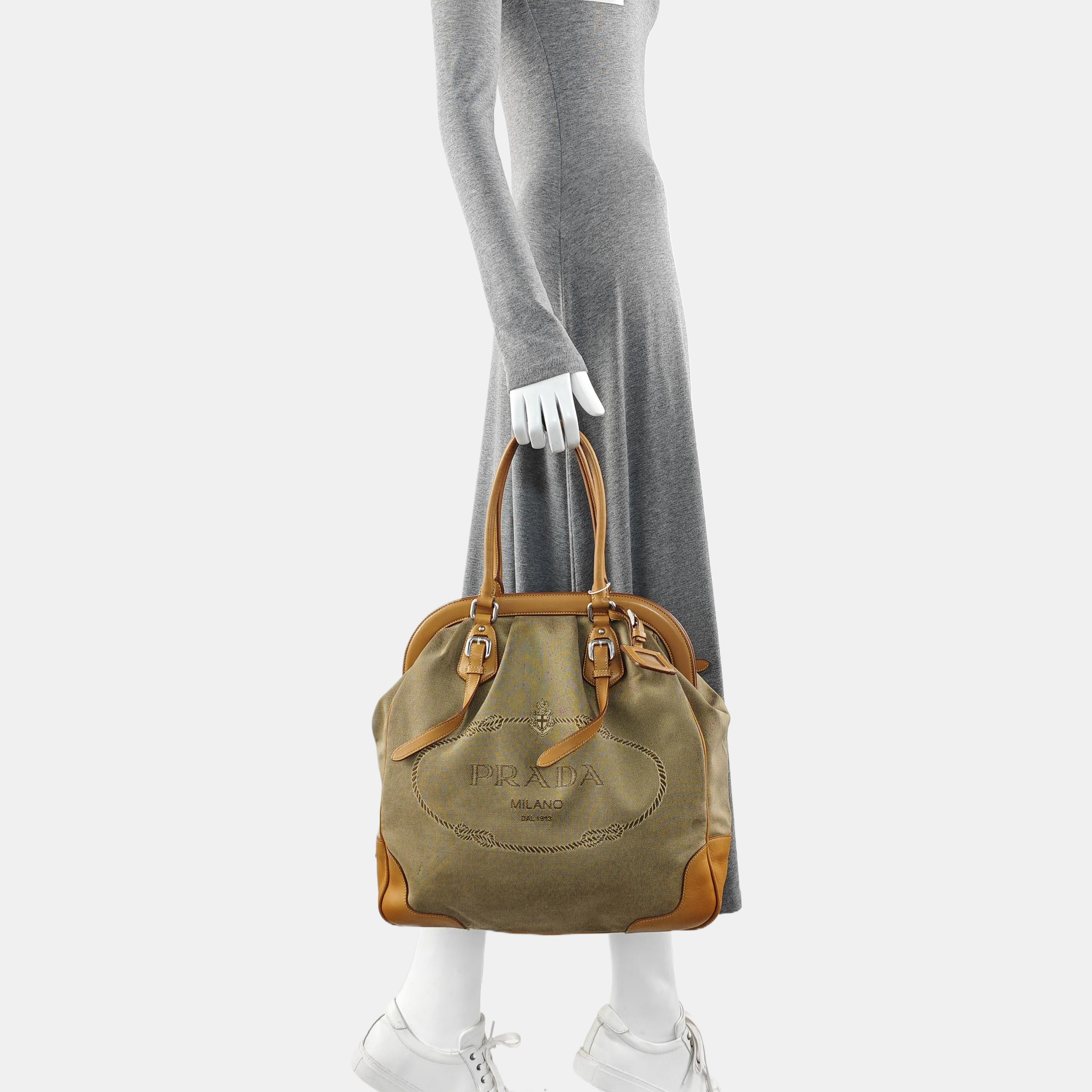 Fabric Tote Bag Brown