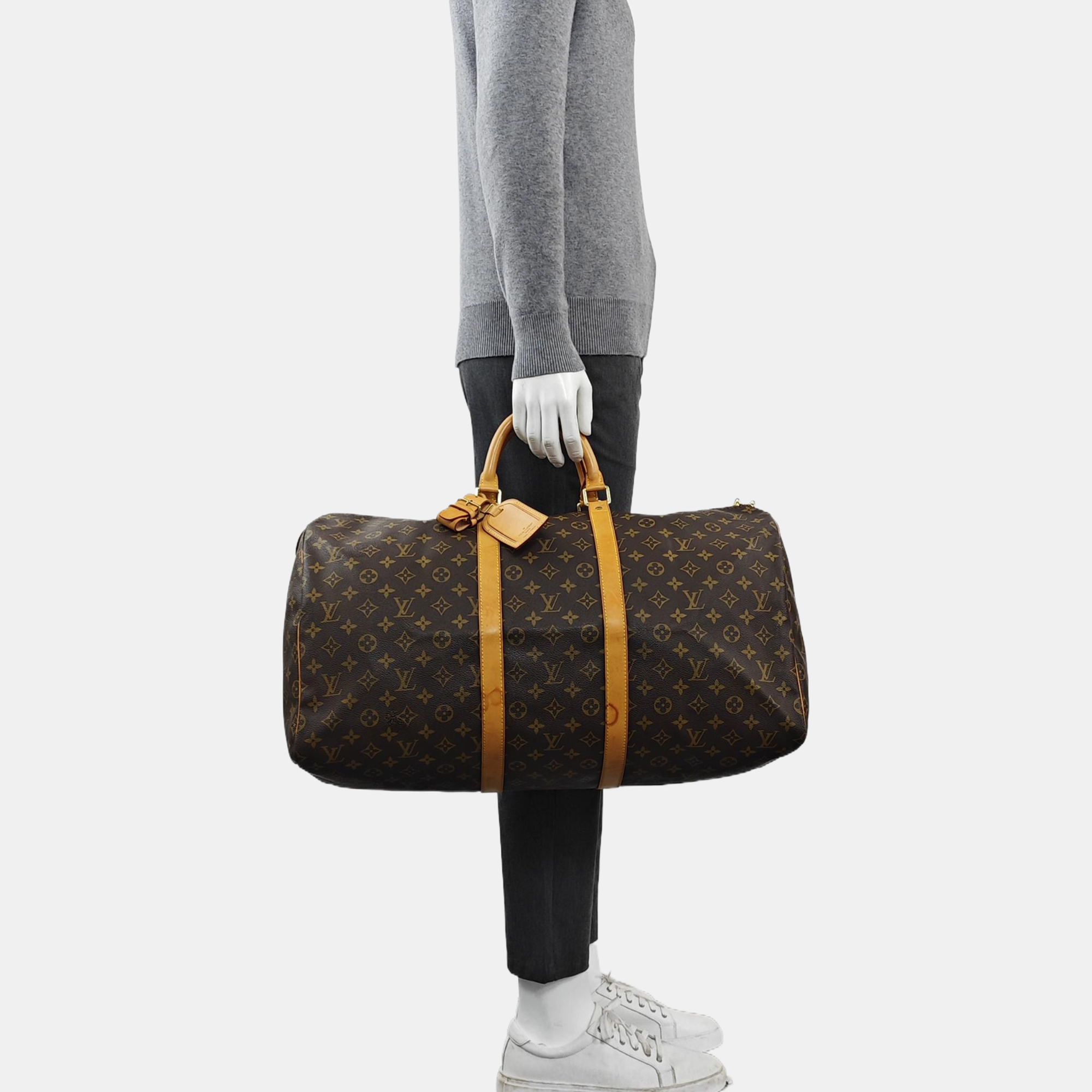 SAC SOUPLE 55 Monogram Coated Canvas Brown