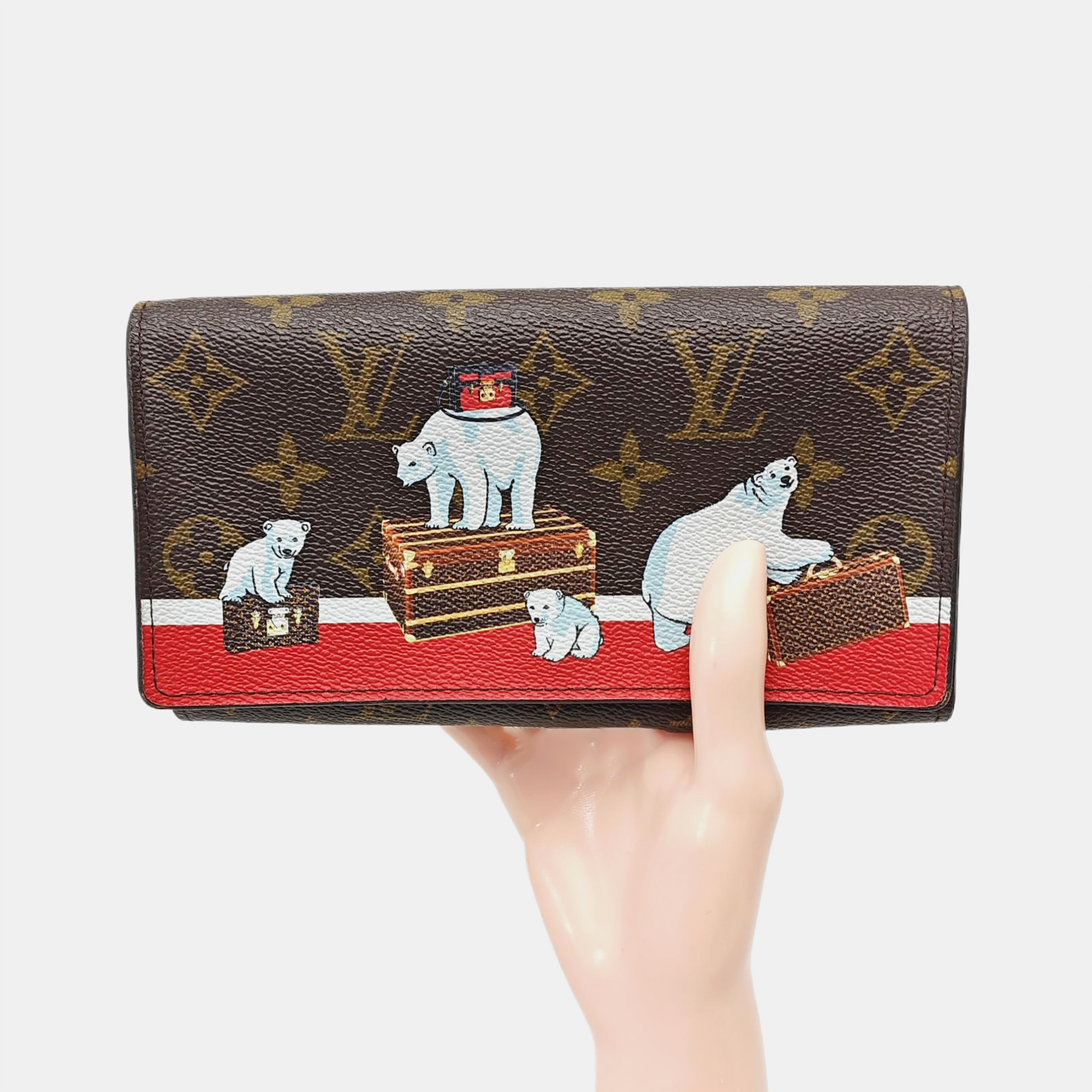 SARAH Monogram Coated Canvas Brown