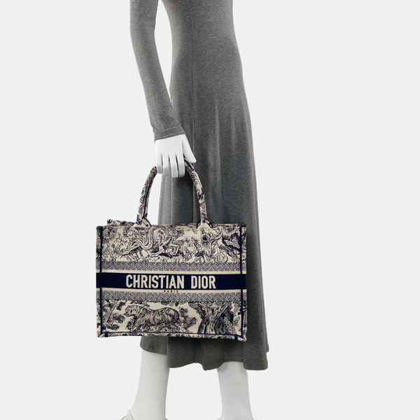 Book Tote Medium Canvas Blue