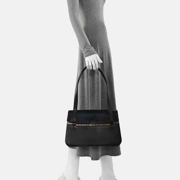 Calfskin Shoulder Bag Black