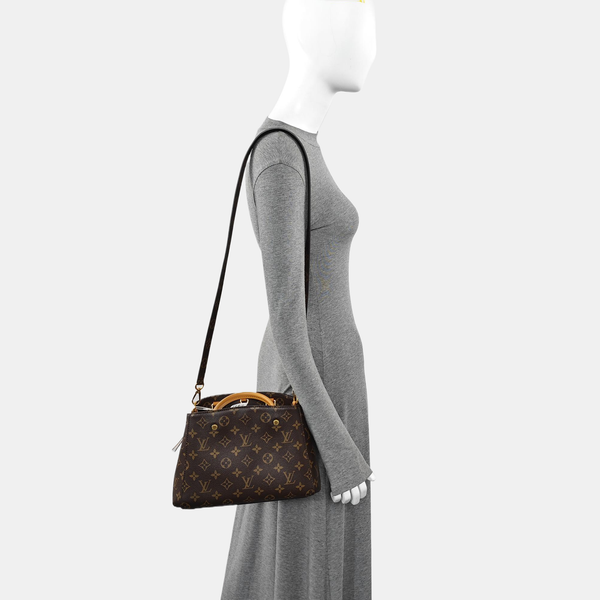 MONTAIGNE BB Monogram Coated Canvas Brown