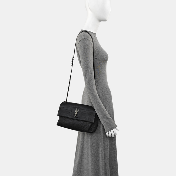 Calfskin Shoulder Bag Black