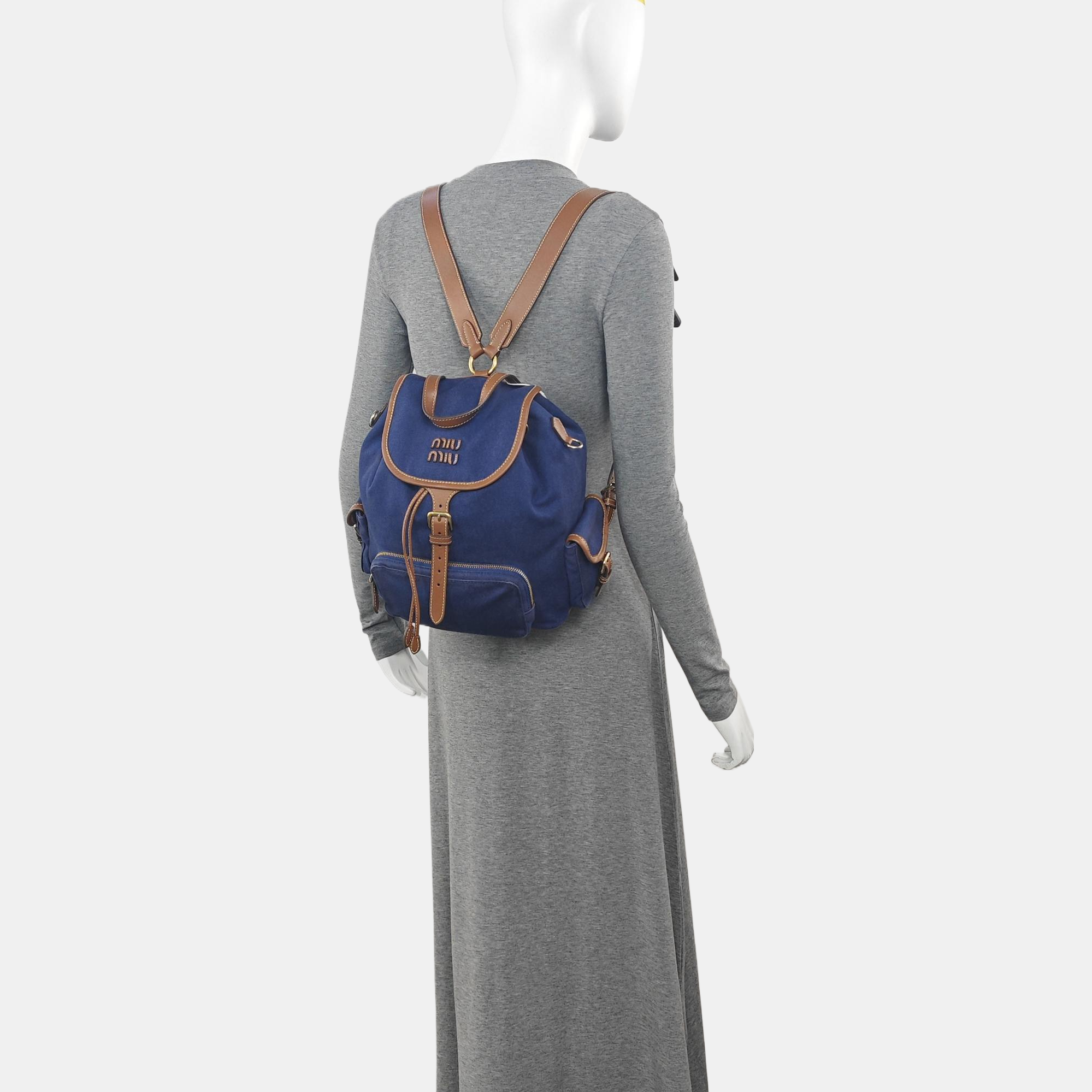 Fabric Backpack Blue