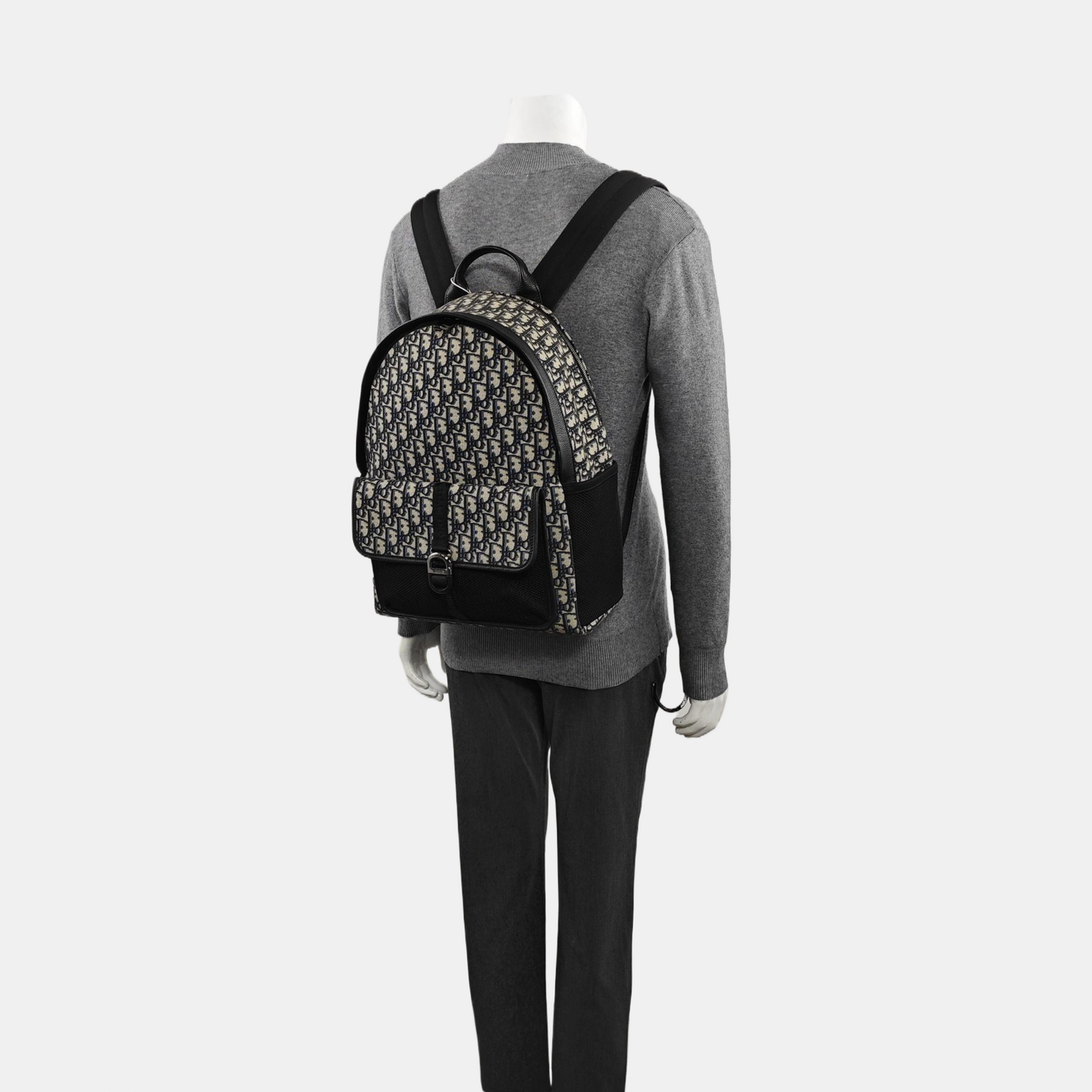 Oblique Canvas Backpack Blue