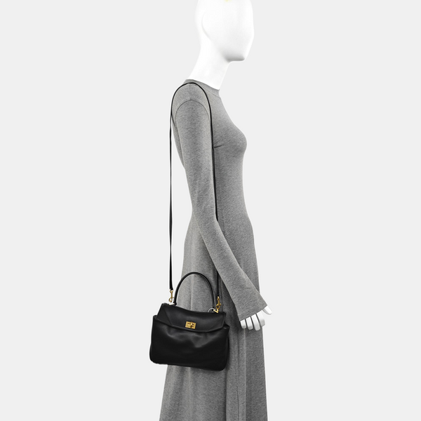 Calfskin Shoulder Bag Mini Black