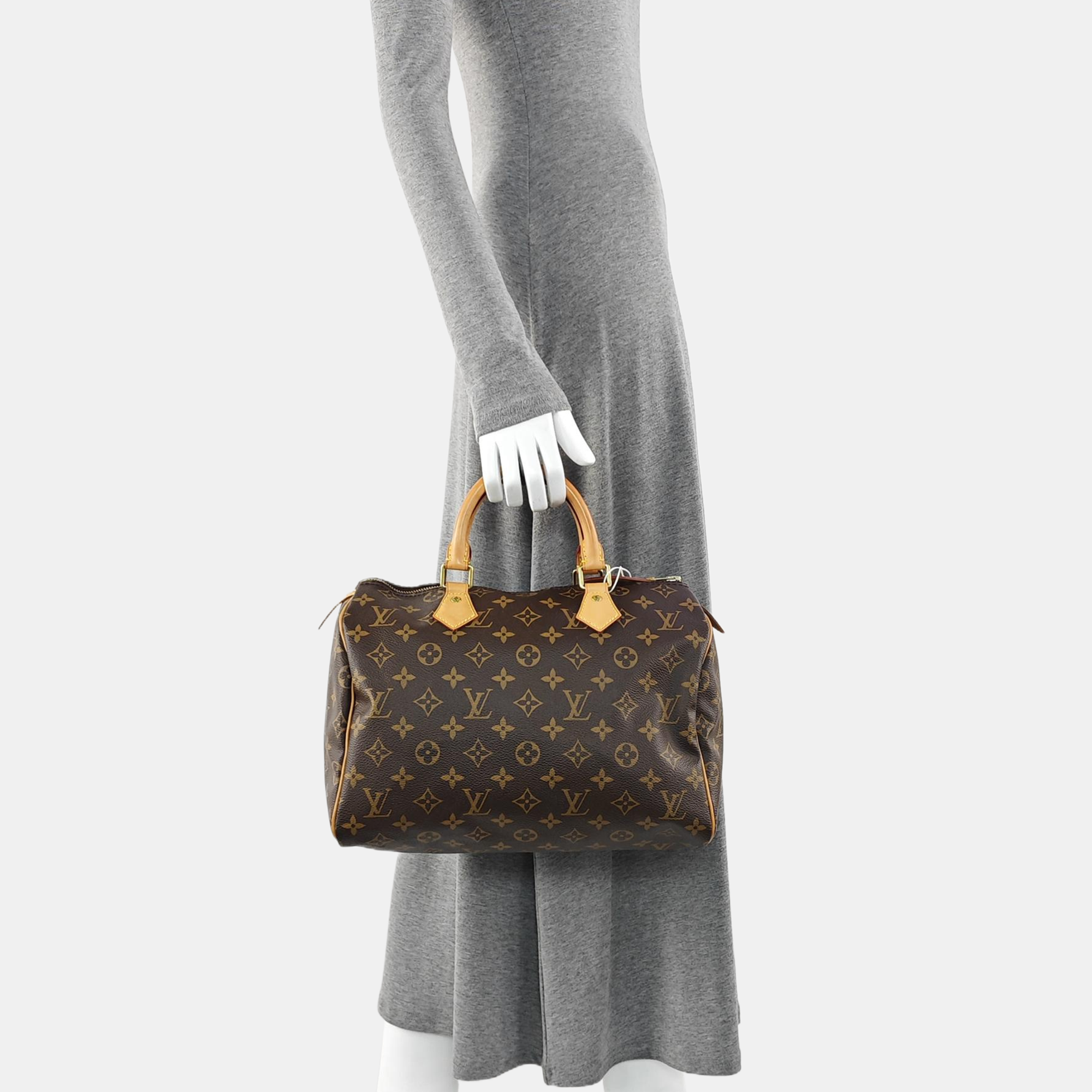 SPEEDY 30 Monogram Coated Canvas Brown
