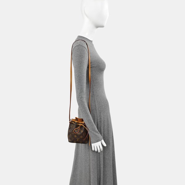 NÉONOÉ Nano Monogram Coated Canvas Brown