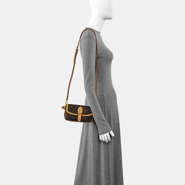 DIANE Nano Monogram Coated Canvas Brown
