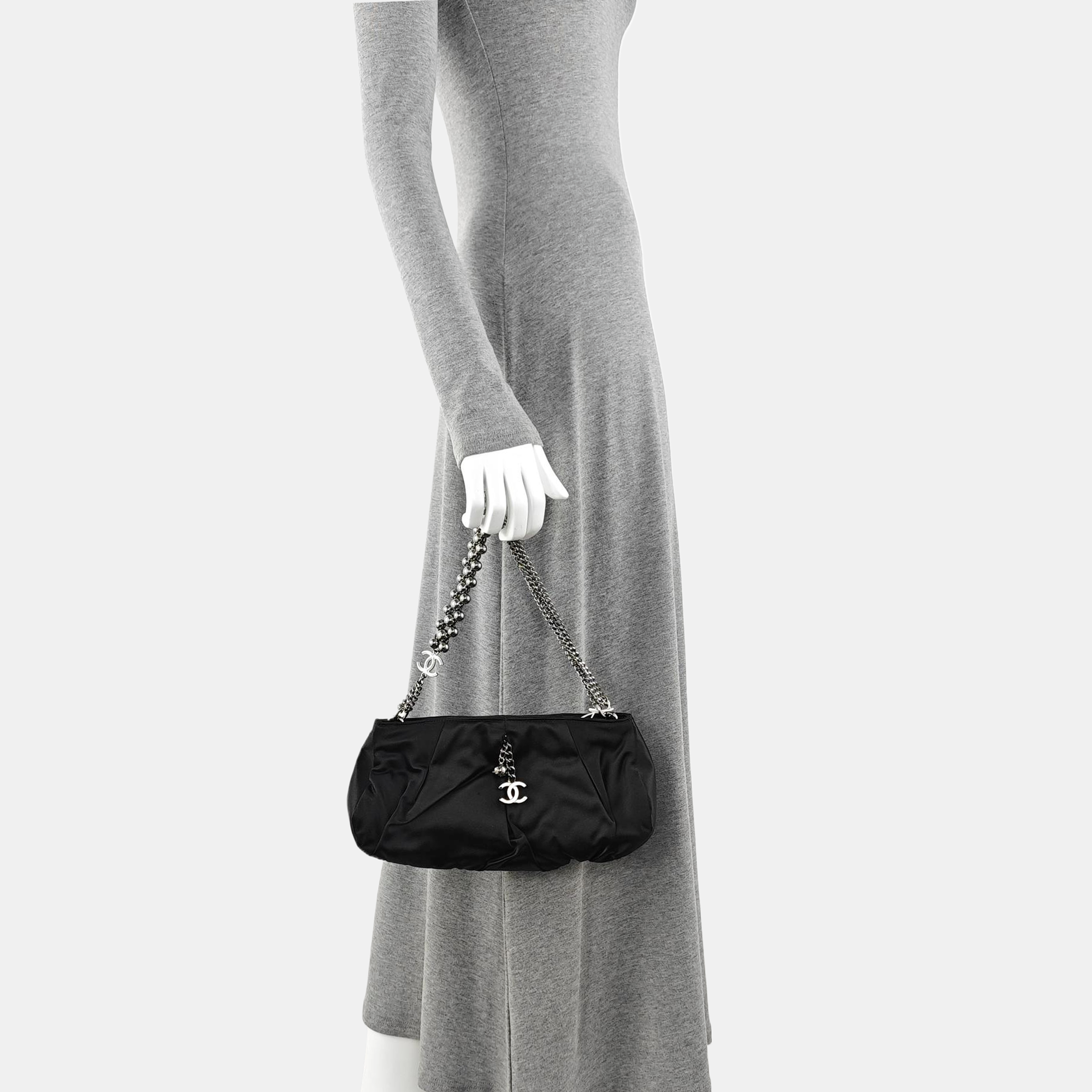 Nylon Top Handle Bag Black