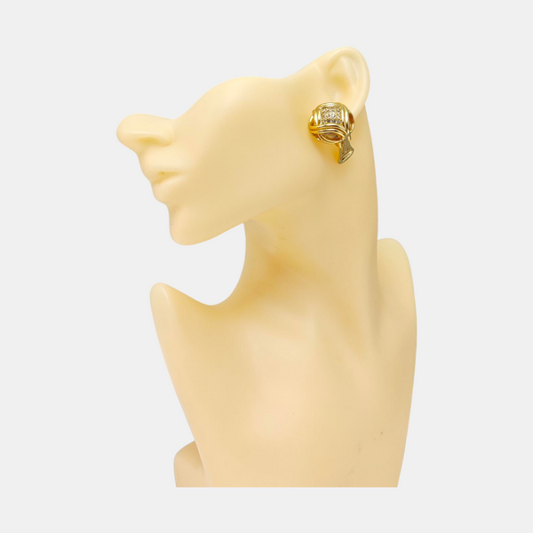 Metal Gold Clip On Earrings