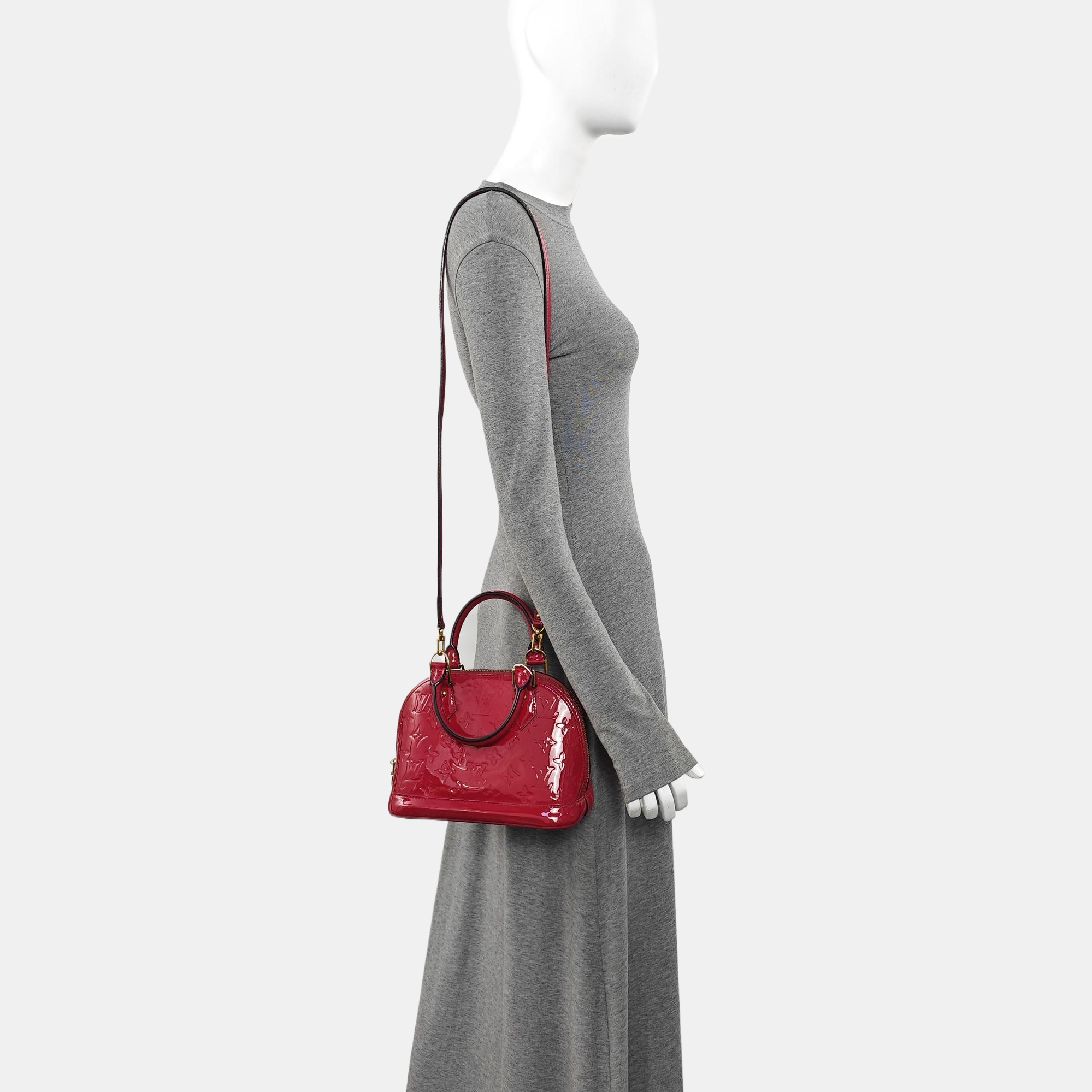 ALMA BB Monogram Patent Leather Red