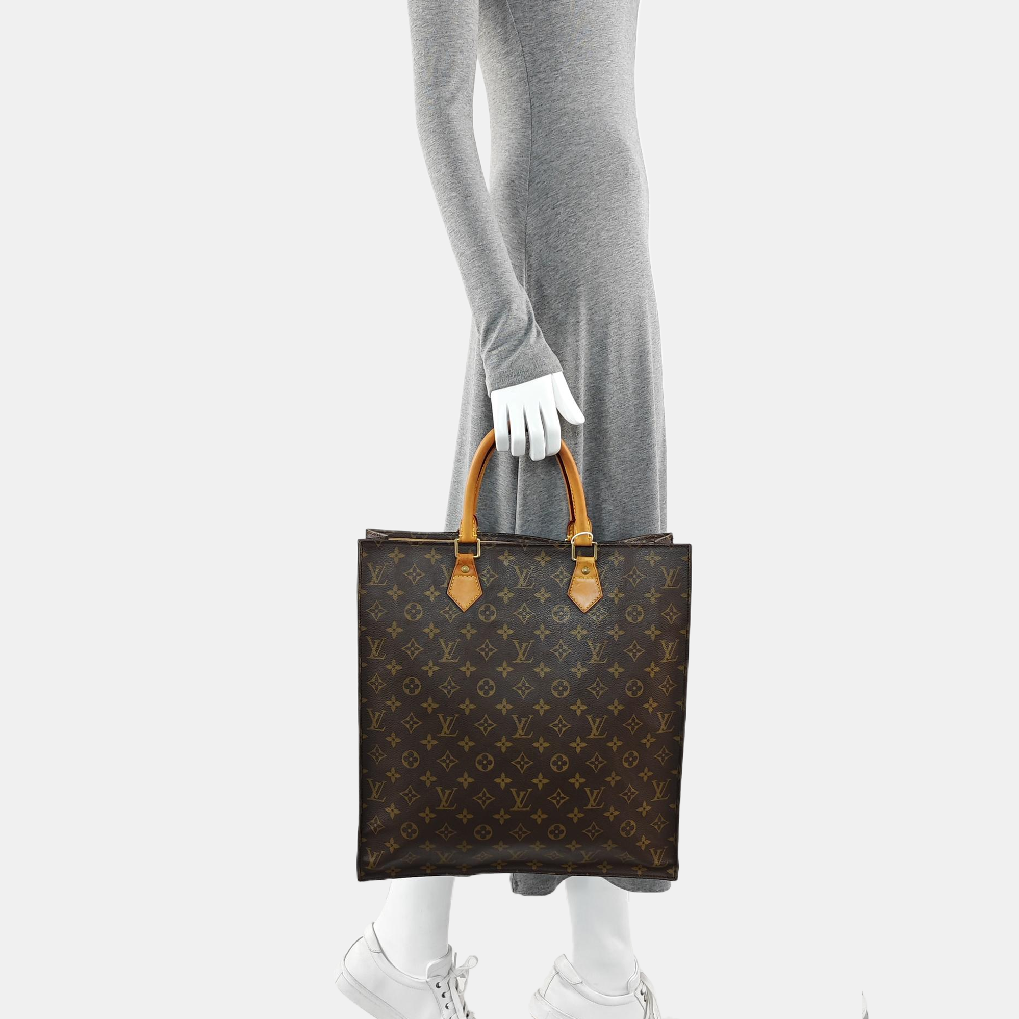 SAC PLAT GM Monogram Coated Canvas Brown