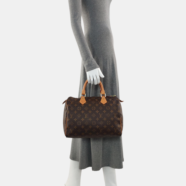 SPEEDY 30 Monogram Coated Canvas Brown