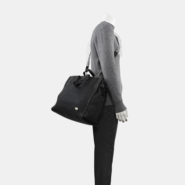 Calfskin Shoulder Bag Black