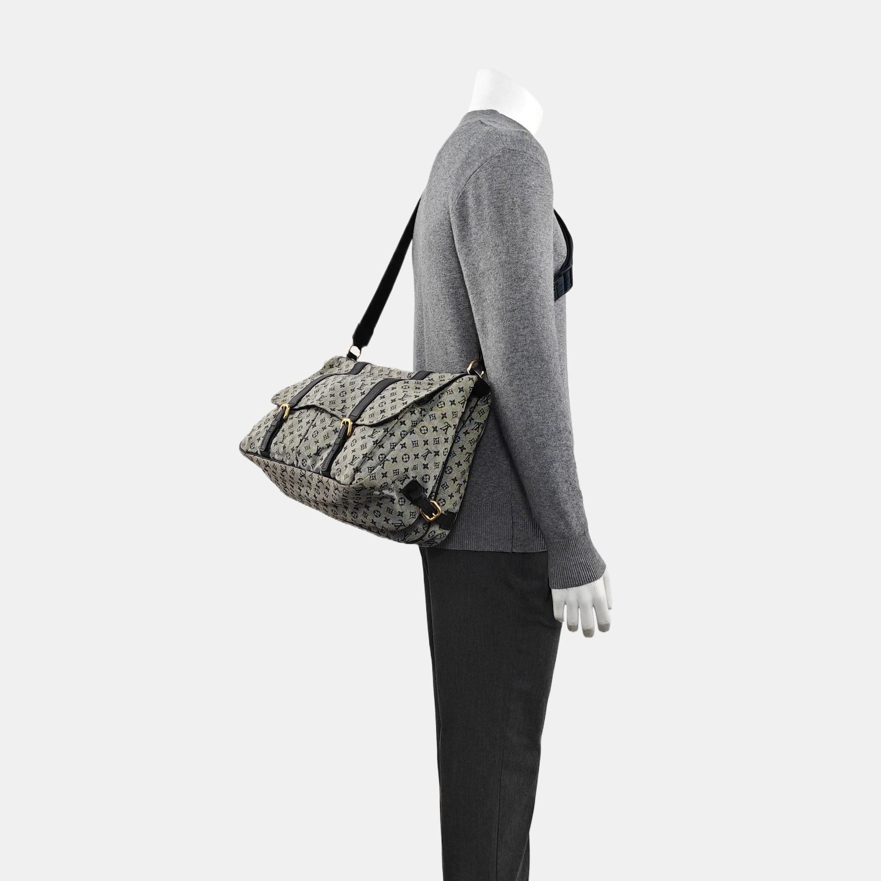 LANGER Monogram Canvas Blue