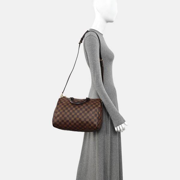 SPEEDY 30 Damier Ebene Coated Canvas Brown