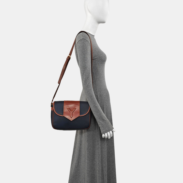 Fabric Shoulder Bag Blue