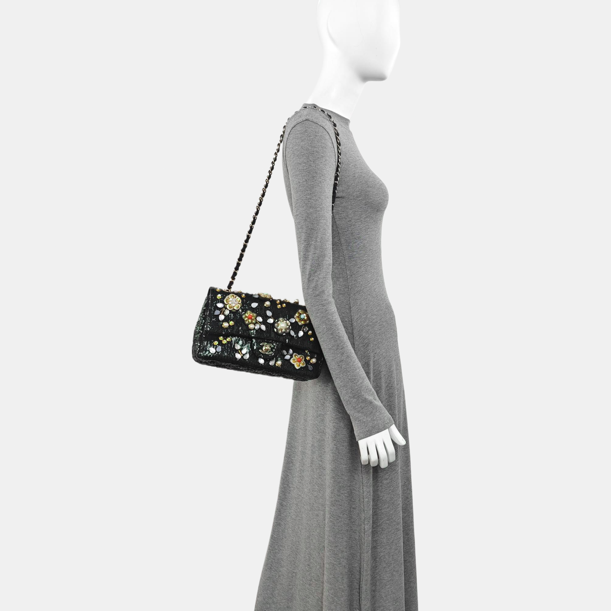 Special Material Shoulder Bag Green
