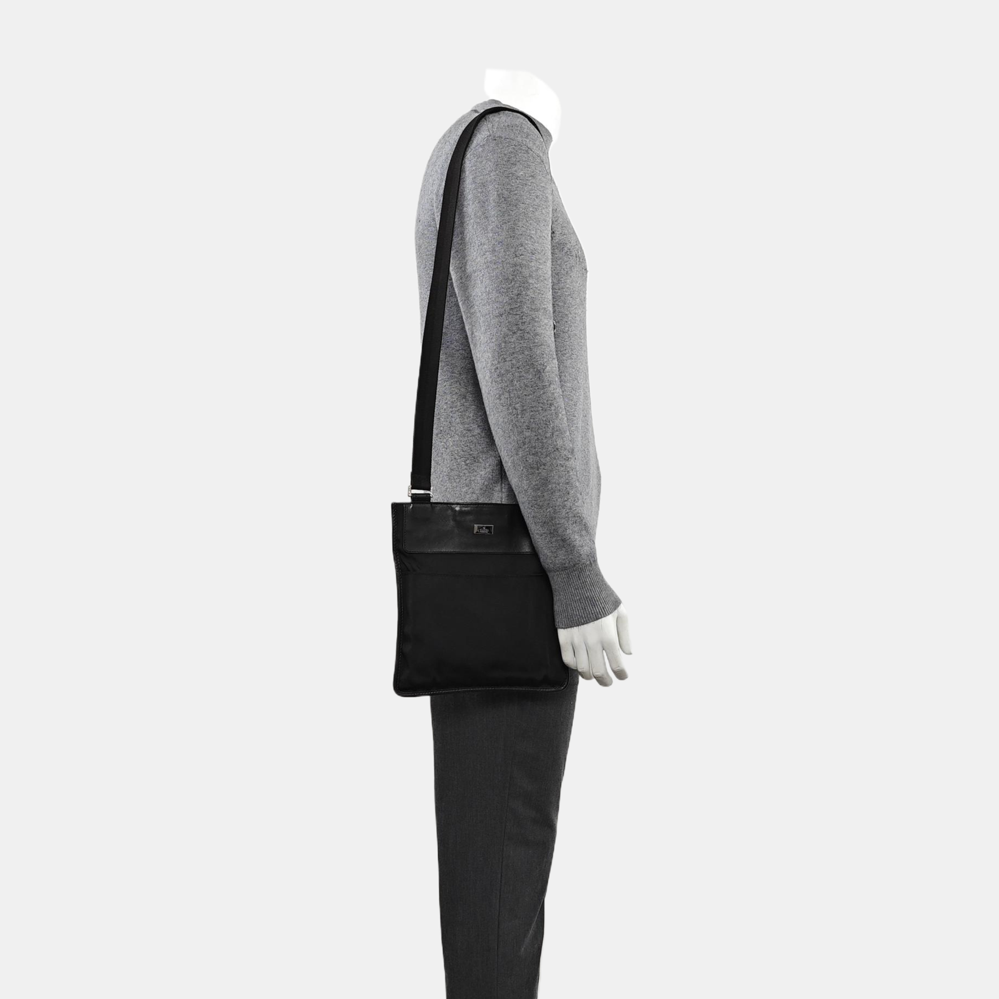 Fabric Shoulder Bag Black