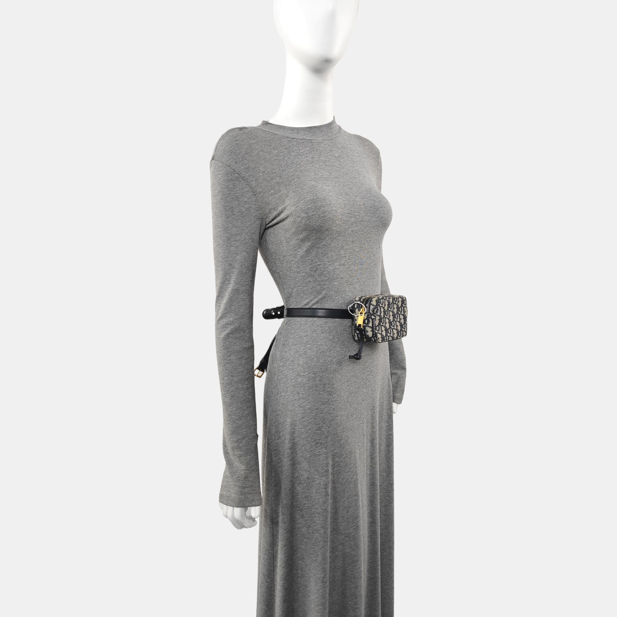 Oblique Canvas Belt Bag Beige