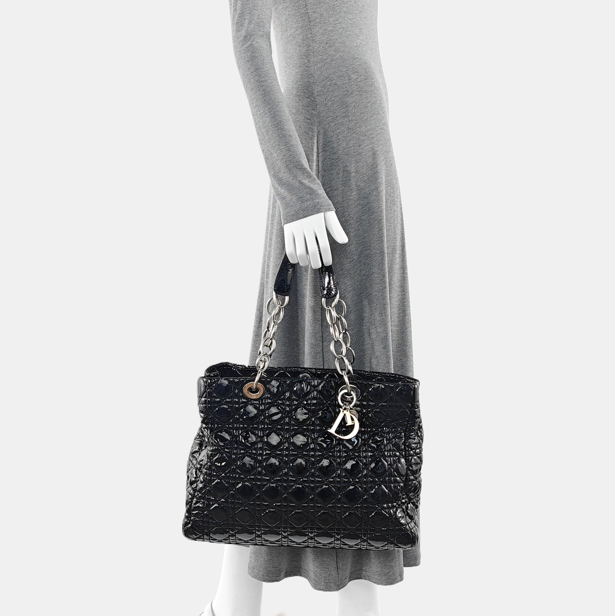 Dior Soft Cannage Patent Leather Black