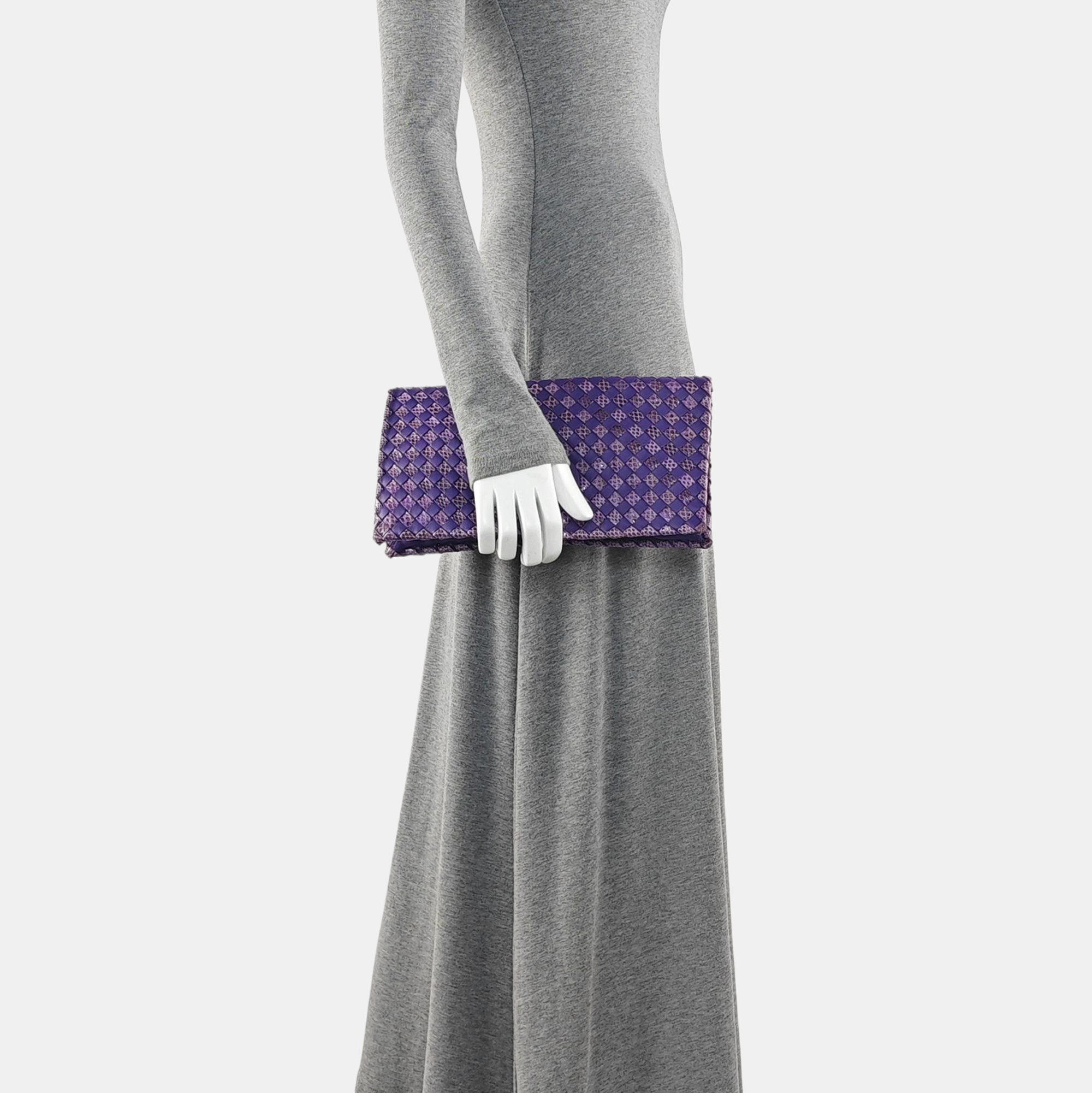 Calfskin Clutch Purple