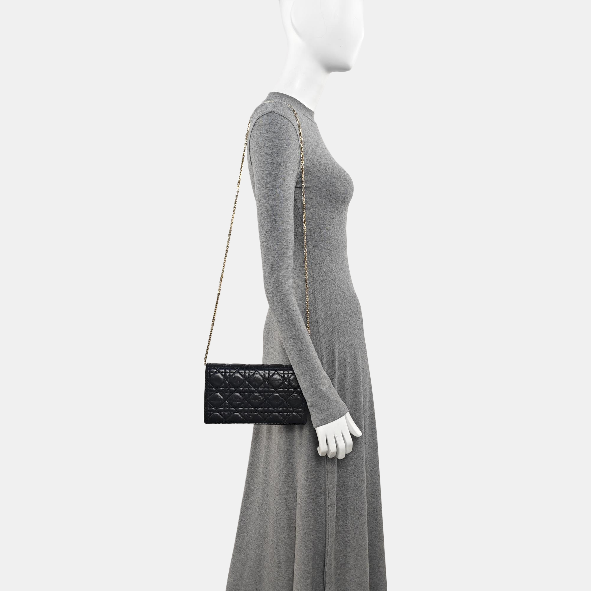 Lady Dior Small Cannage Lambskin Black