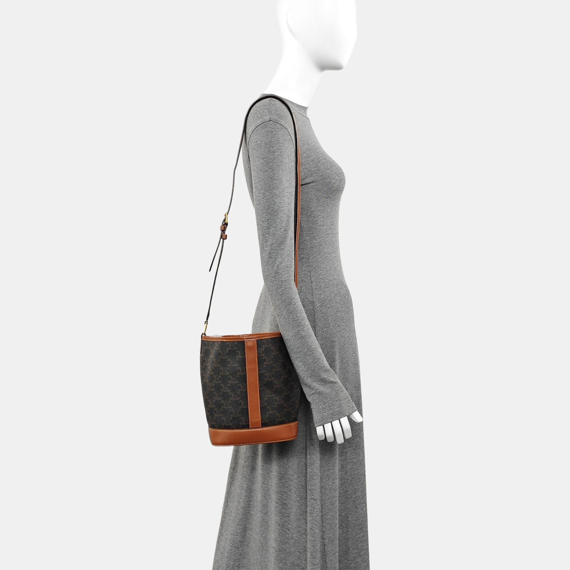 TRIOMPHE CANVAS Small Coated Canvas Brown