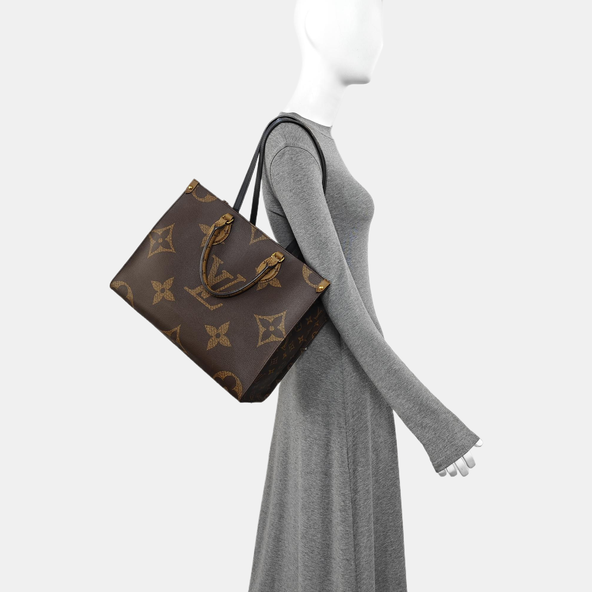 ONTHEGO MM Monogram Coated Canvas Brown