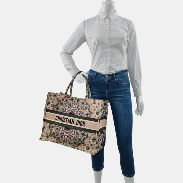 Book Tote Large Fabric Pink