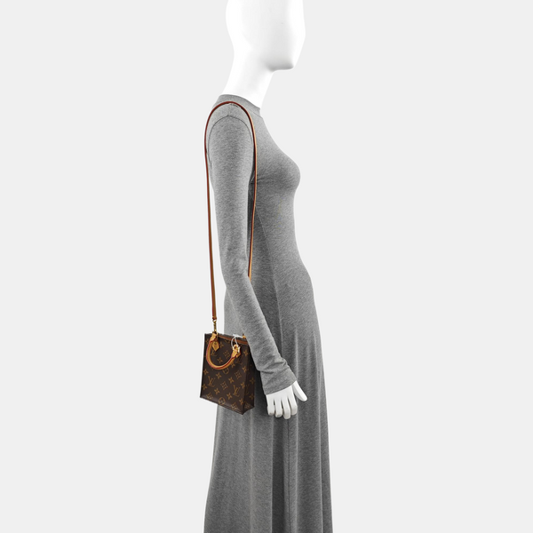SAC PLAT Mini Monogram Coated Canvas Brown