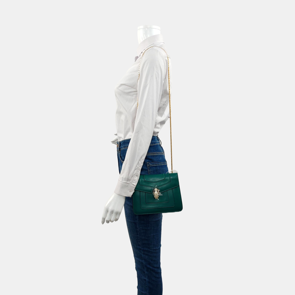 SERPENTI FOREVER Small Calfskin Green
