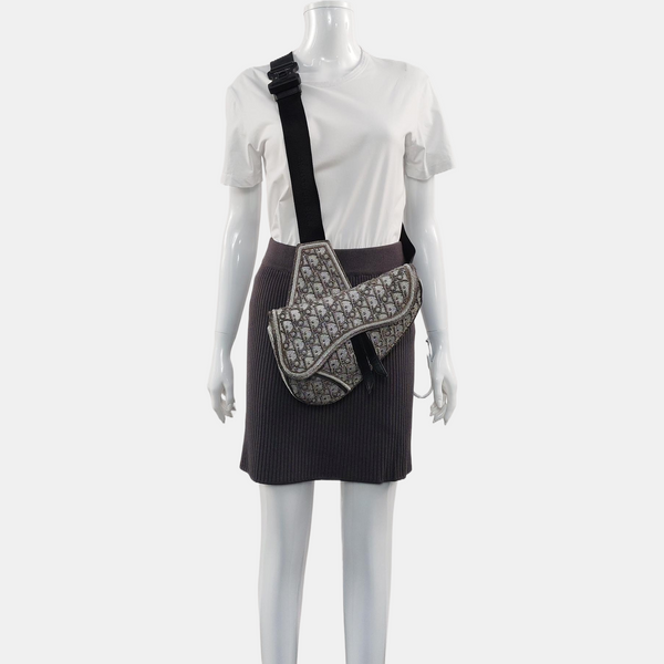 Saddle Medium Oblique Fabric Gray