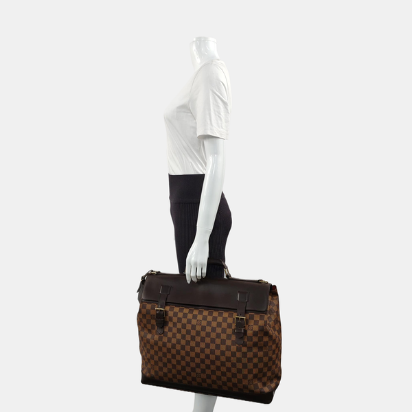 WEST END Damier Ebene Coated Canvas Brown